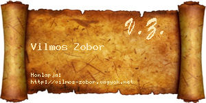 Vilmos Zobor névjegykártya